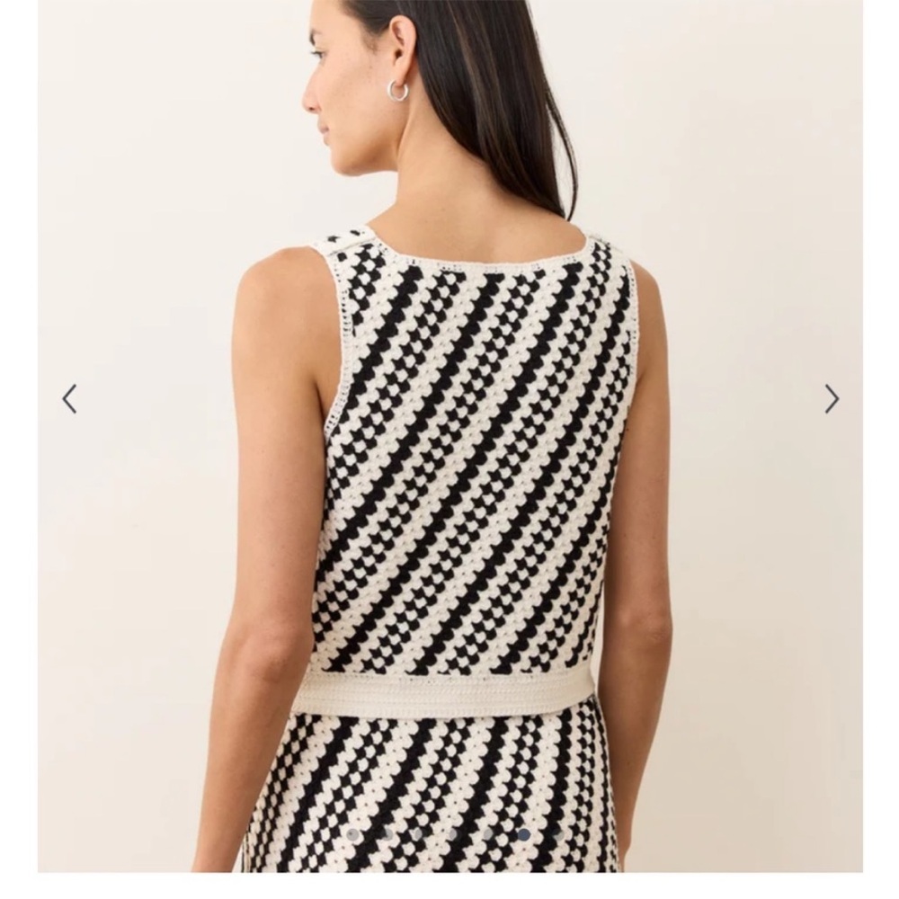 Marine Layer Black and White oasis sweater tank. NWT SZ LARGE - Picture 2 of 5